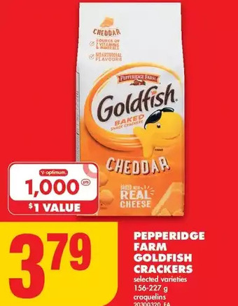 No Frills Pepperidge farm goldfish crackers offer