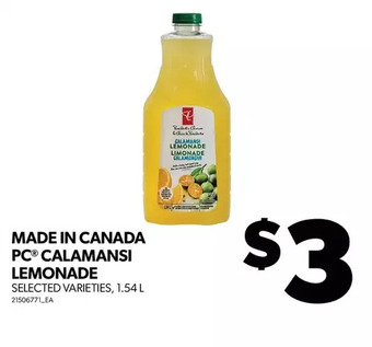 Real Canadian Superstore Pc calamansi lemonade offer