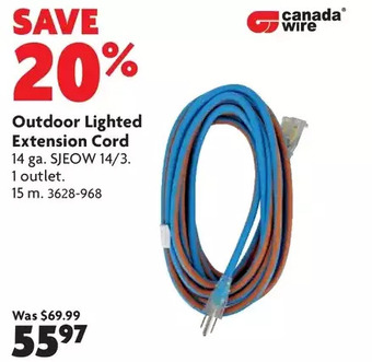 Home Hardware Outdoor lighted extension cord offer