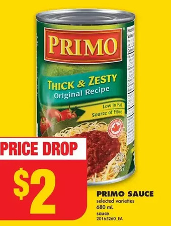No Frills Primo sauce offer