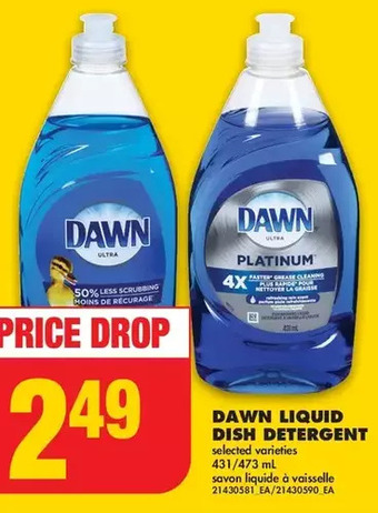 No Frills Dawn liquid dish detergent offer