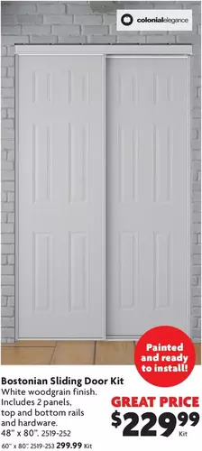 Home Hardware Bostonian sliding door kit offer