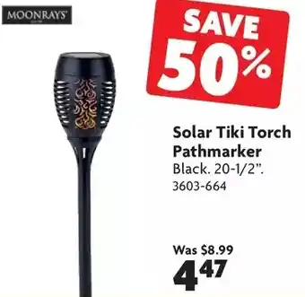 Home Hardware Solar tiki torch pathmarker offer