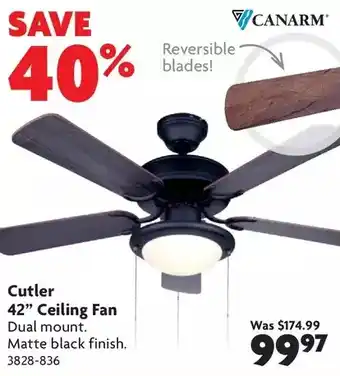 Home Hardware Cutler 42 ceiling fan offer