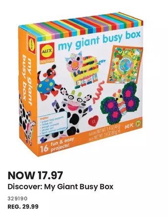 Toys R us Alex discover my giant busy box offer