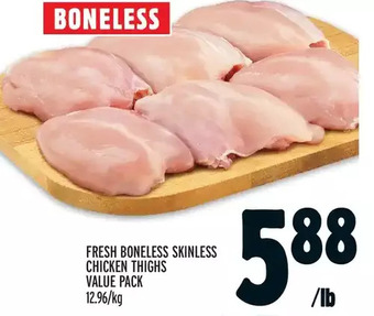 Metro Fresh boneless skinless chicken thighs offer