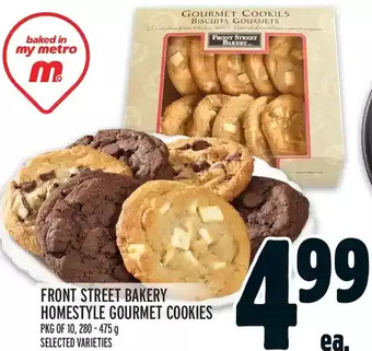 Metro Front street bakery homestyle gourmet cookies offer