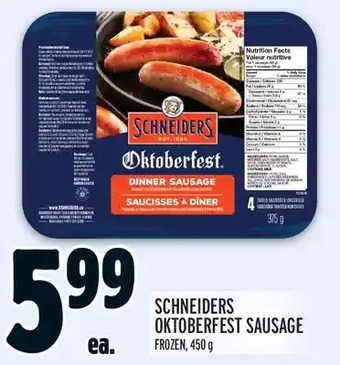Metro Schneiders oktoberfest sausage offer