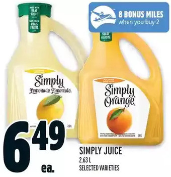 Metro Simply juice offer