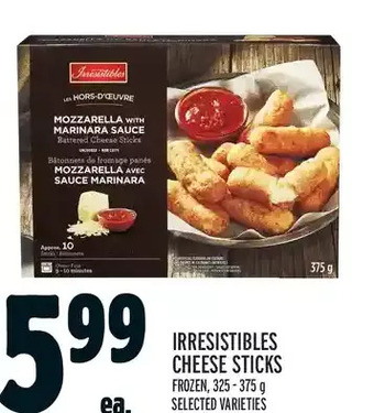 Metro Irresistibles cheese sticks offer