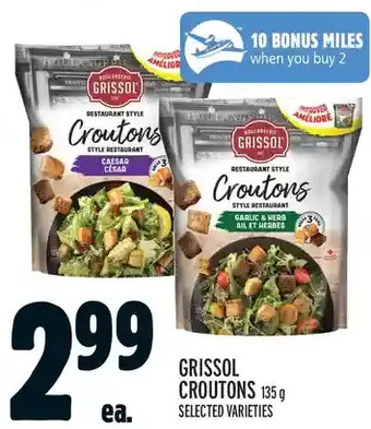 Metro Grissol croutons offer