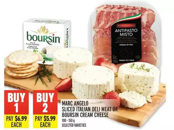 Metro Marcangelo sliced italian deli meat or boursin cream cheese offer
