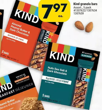 Giant Tiger Kind granola bars offer