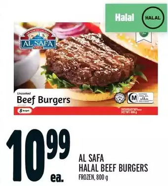 Metro Al safa halal beef burgers offer