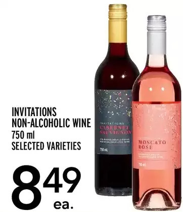 Metro Invitations non-alcoholic wine offer