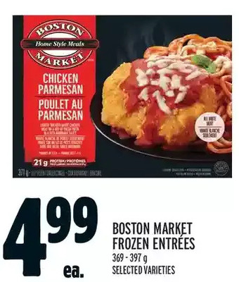 Metro Boston market frozen entrees offer