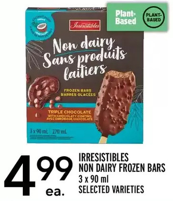 Metro Irresistibles non dairy frozen bars offer