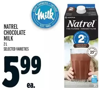 Metro Natrel chocolate milk offer