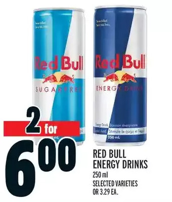 Metro Red bull energy drinks offer