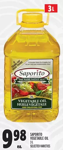 Metro Saporito vegetable oil offer