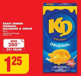 No Frills KRAFT DINNER ORIGINAL MACARONI & CHEESE 225g offer