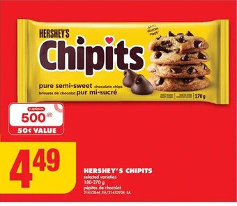 No Frills HERSHEY'S CHIPITS selected varieties 180-270 g offer