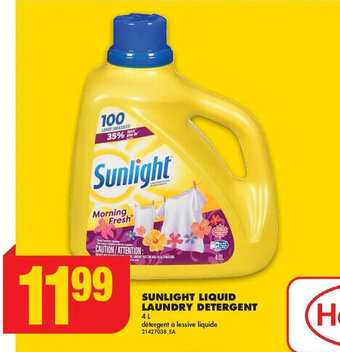 No Frills SUNLIGHT LIQUID LAUNDRY DETERGENT 4L offer