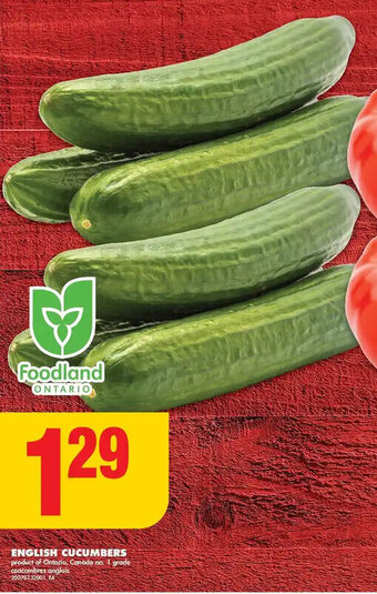 No Frills ENGLISH CUCUMBERS offer
