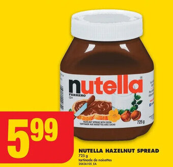 No Frills NUTELLA HAZELNUT SPREAD 725 g offer