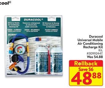 Walmart Duracool universal mobile air conditioning recharge kit offer