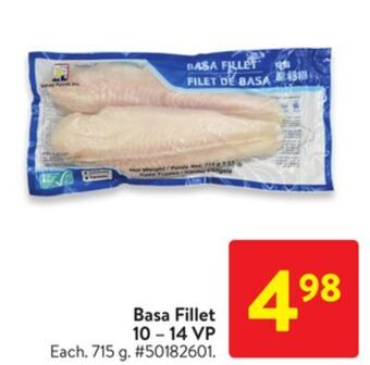 Walmart Basa fillet 10 - 14 vp offer