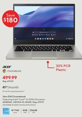 Staples Acer vero chromebook offer