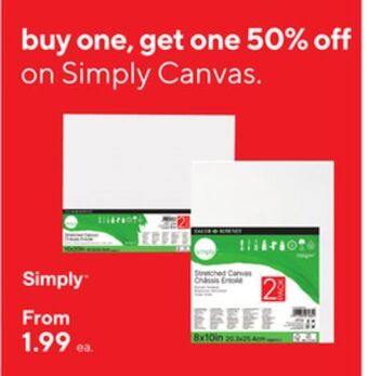Staples Simply canvas offer