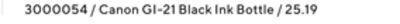 Staples Canon gi-21 pigment black ink bottle offer