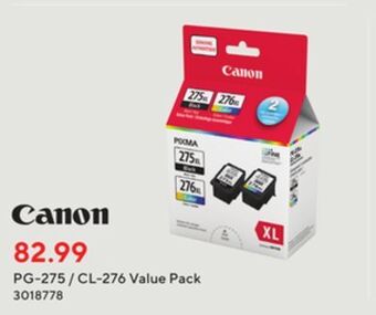 Staples Canon pg-275xl / cl-276xl value pack offer