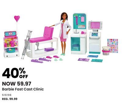 Toys R us Barbie fast cast clinic offer