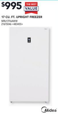 Lowe's Midea 17 cu. ft. upright freezer offer