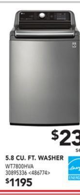 Lowe's Lg 5.8 cu. ft. washer offer