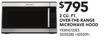 Lowe's Kitchenaid 2 cu. ft. over-the-range microwave hood offer