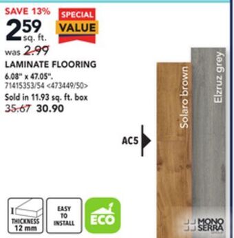 Lowe's Mono serra laminate flooring 6,08 x 47.05 offer