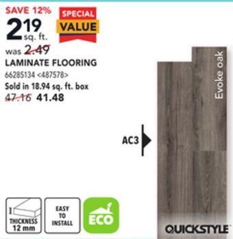 Lowe's Quickstyle laminate flooring offer