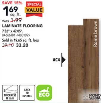 Lowe's Mono serra group laminate flooring 7.52 x 47.05 offer