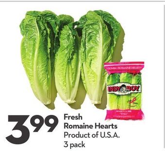 Longo's Fresh romaine hearts offer
