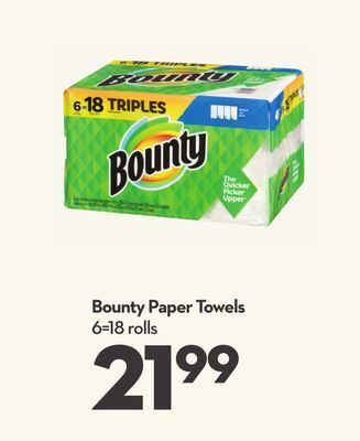 Longo's Bounty paper towels offer