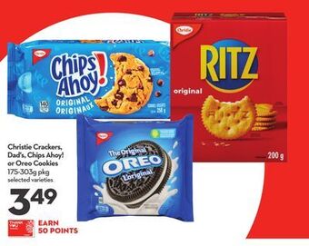 Longo's Christie crackers, dad's, chips ahoy! or oreo cookies offer