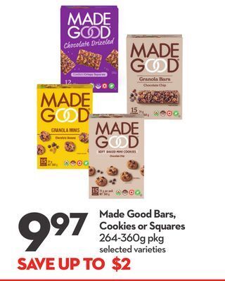 Longo's Made good bars, cookies or squares offer