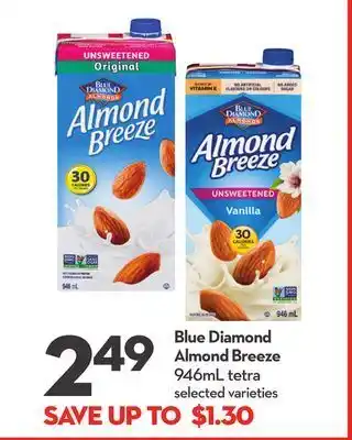 Longo's Blue diamond almond breeze offer
