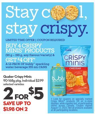 Longo's Quaker crispy minis offer