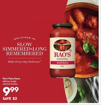Longo's Rao's pasta sauce offer