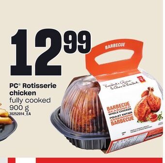 Loblaws Pc® rotisserie chicken, 900 g offer